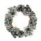 Northlight Pre-lit Heavily Flocked Pine Artificial Christmas Wreath - 24" - Clear Lights